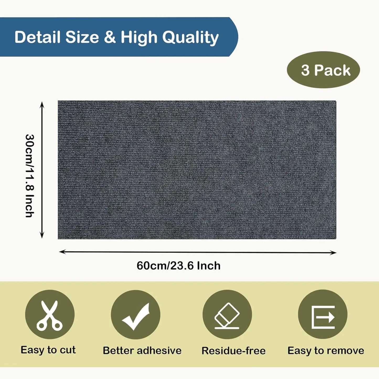 Wall Self-Adhesive Anti Cat Scratch Sofa DIY Cats Scratch Protection Paws Sharpen Trimmable Carpet Cats Scratch Board 