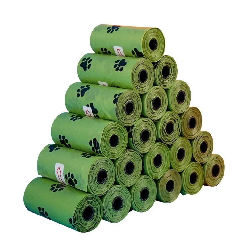 New Pet Biodegradable Trash Bag Dog Poop Bags Bulk Biobase Scented Poo Bag Degradable Cat Waste Bags Dog Poop Dispenser Gifts
