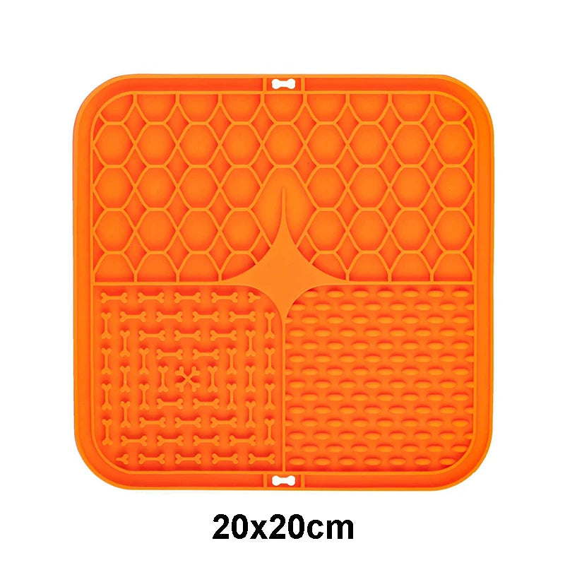 Pet Lick Silicone Mat Dogs Pet Slow Food Plate for Dog Bathing Distraction Silicone Dog Sucker Food Training Dog Feeder Supplies