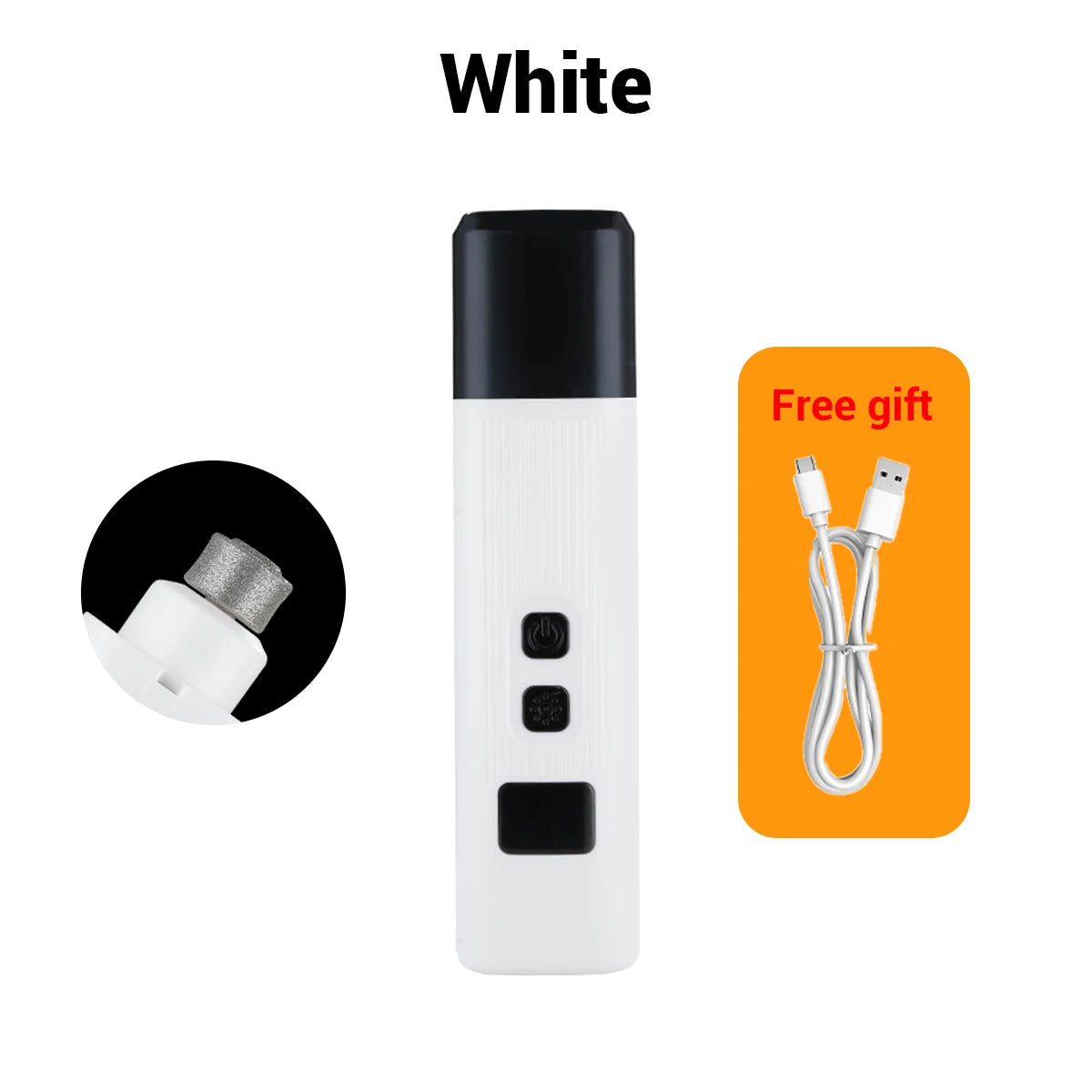 Electric Dog Nail Clippers for Dog Nail Grinders Rechargeable USB Charging LED Light Pet Quiet Cat Paws Nail Grooming Supplies