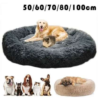 Donut Mand Accessories  Large Dogs Cat's House Plush Pet Bed  XXL Round Mat For Small Medium Animal Calming 100CM