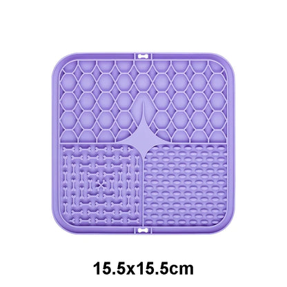 Pet Lick Silicone Mat Dogs Pet Slow Food Plate for Dog Bathing Distraction Silicone Dog Sucker Food Training Dog Feeder Supplies