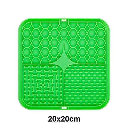 Pet Lick Silicone Mat Dogs Pet Slow Food Plate for Dog Bathing Distraction Silicone Dog Sucker Food Training Dog Feeder Supplies