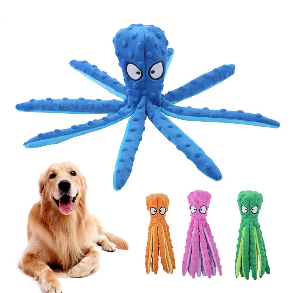 Dog Toy Bite Resistant Plush Safe Octopus Puppy Toy for Home