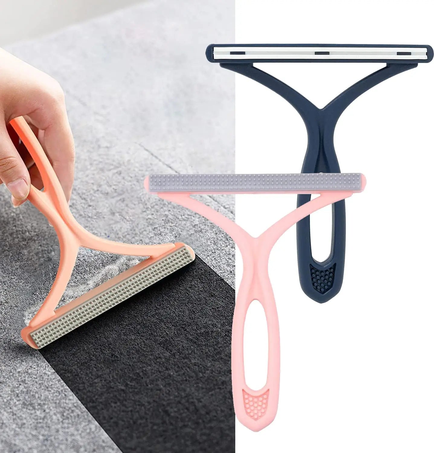 2/1PC Silicone Double Sided Pet Hair Remover Lint Remover Clean Tool Shaver Sweater Cleaner Fabric Shaver Scraper Clothes Carpet