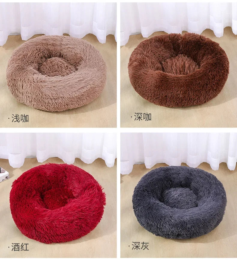 Donut Mand Accessories  Large Dogs Cat's House Plush Pet Bed  XXL Round Mat For Small Medium Animal Calming 100CM