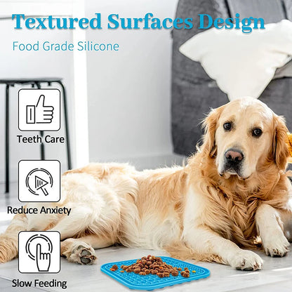 Pet Lick Silicone Mat Dogs Pet Slow Food Plate for Dog Bathing Distraction Silicone Dog Sucker Food Training Dog Feeder Supplies