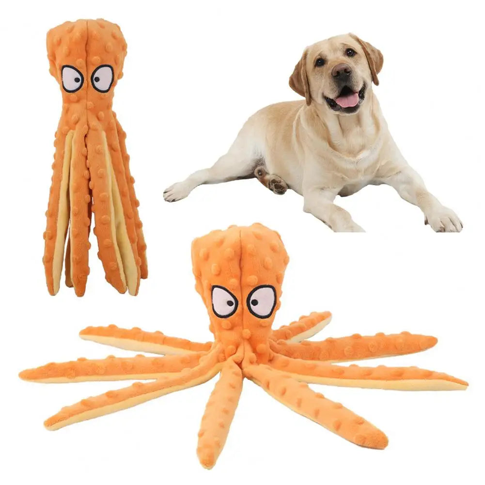 Dog Toy Bite Resistant Plush Safe Octopus Puppy Toy for Home