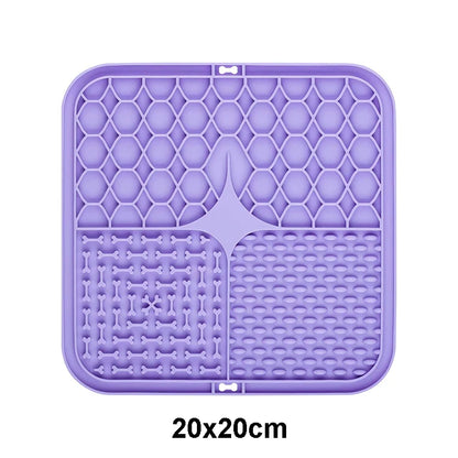 Pet Lick Silicone Mat Dogs Pet Slow Food Plate for Dog Bathing Distraction Silicone Dog Sucker Food Training Dog Feeder Supplies