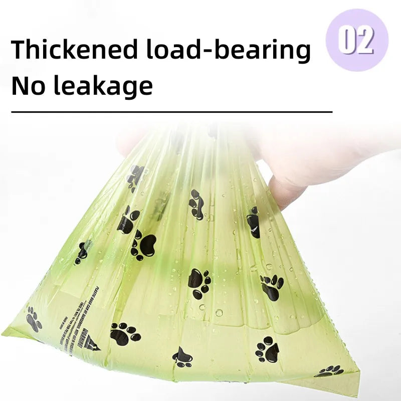 New Pet Biodegradable Trash Bag Dog Poop Bags Bulk Biobase Scented Poo Bag Degradable Cat Waste Bags Dog Poop Dispenser Gifts