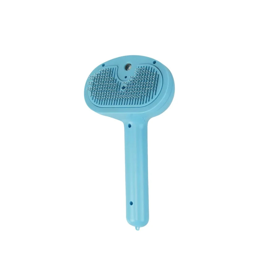 Spray Cat Brush for Shedding - Water Brush for Cats and Dogs - Pet Hair Removal Comb with Water Tank and Release Button - Steamy