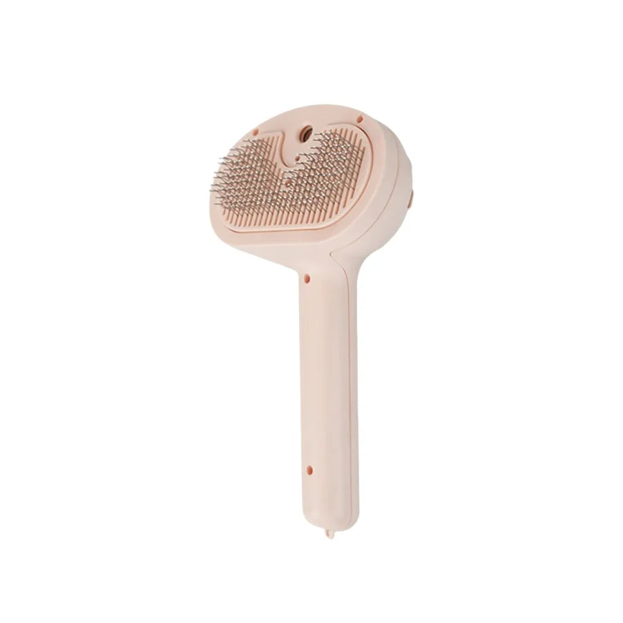 Spray Cat Brush for Shedding - Water Brush for Cats and Dogs - Pet Hair Removal Comb with Water Tank and Release Button - Steamy