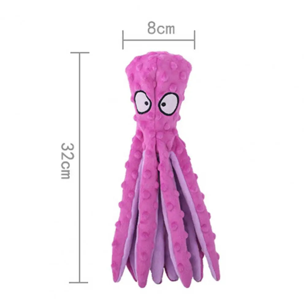 Dog Toy Bite Resistant Plush Safe Octopus Puppy Toy for Home