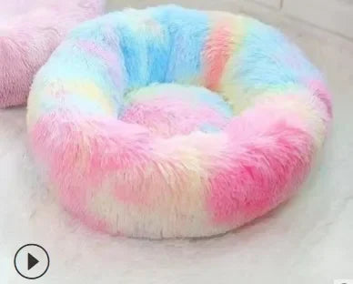 Donut Mand Accessories  Large Dogs Cat's House Plush Pet Bed  XXL Round Mat For Small Medium Animal Calming 100CM